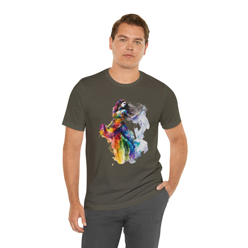 Rainbow Belly Dancer's Pose - Short Sleeve Tee